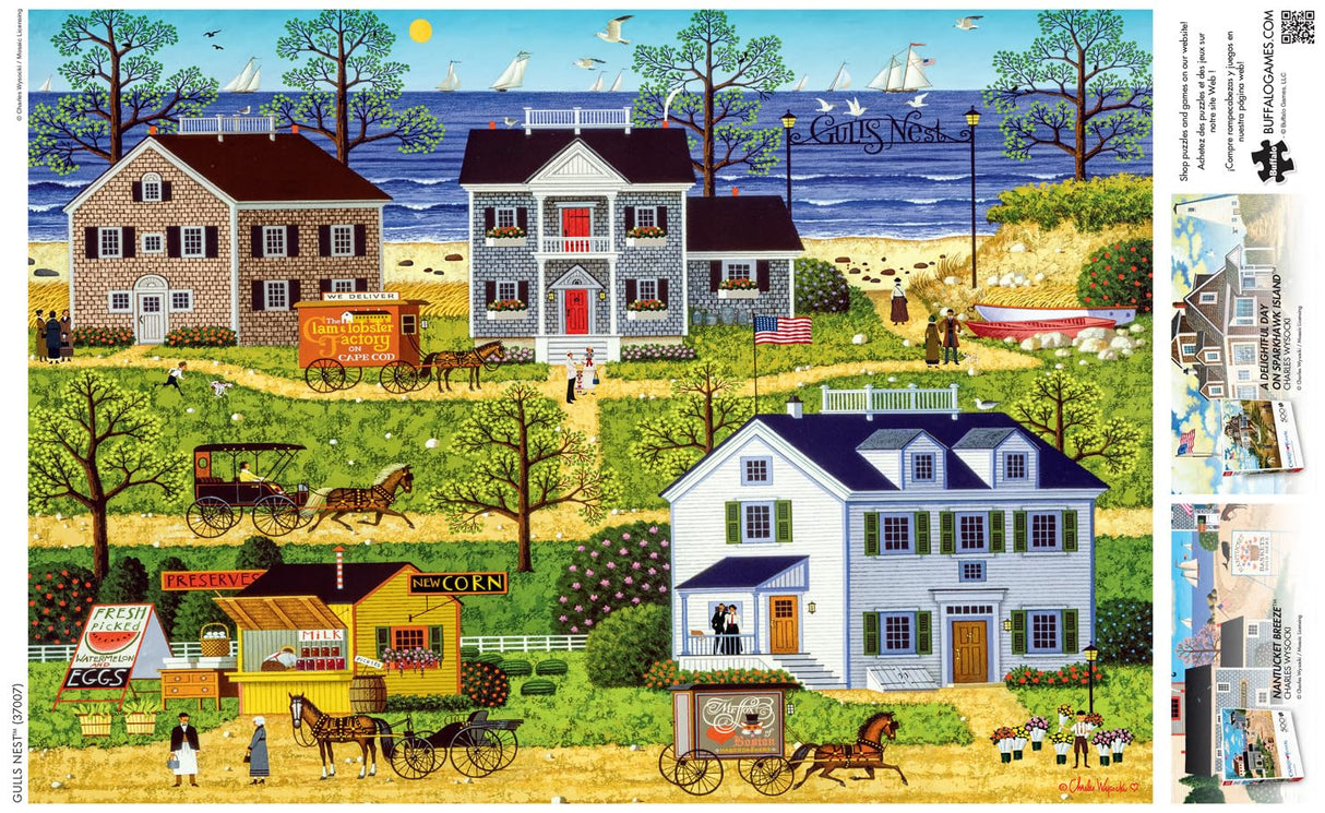 Buffalo Games - Charles Wysocki - Gull's Nest - 500 Piece Jigsaw Puzzle for Adults -Challenging Puzzle Perfect for Game Nights - Finished Size is 21.25 x 15.00 Buffalo Games