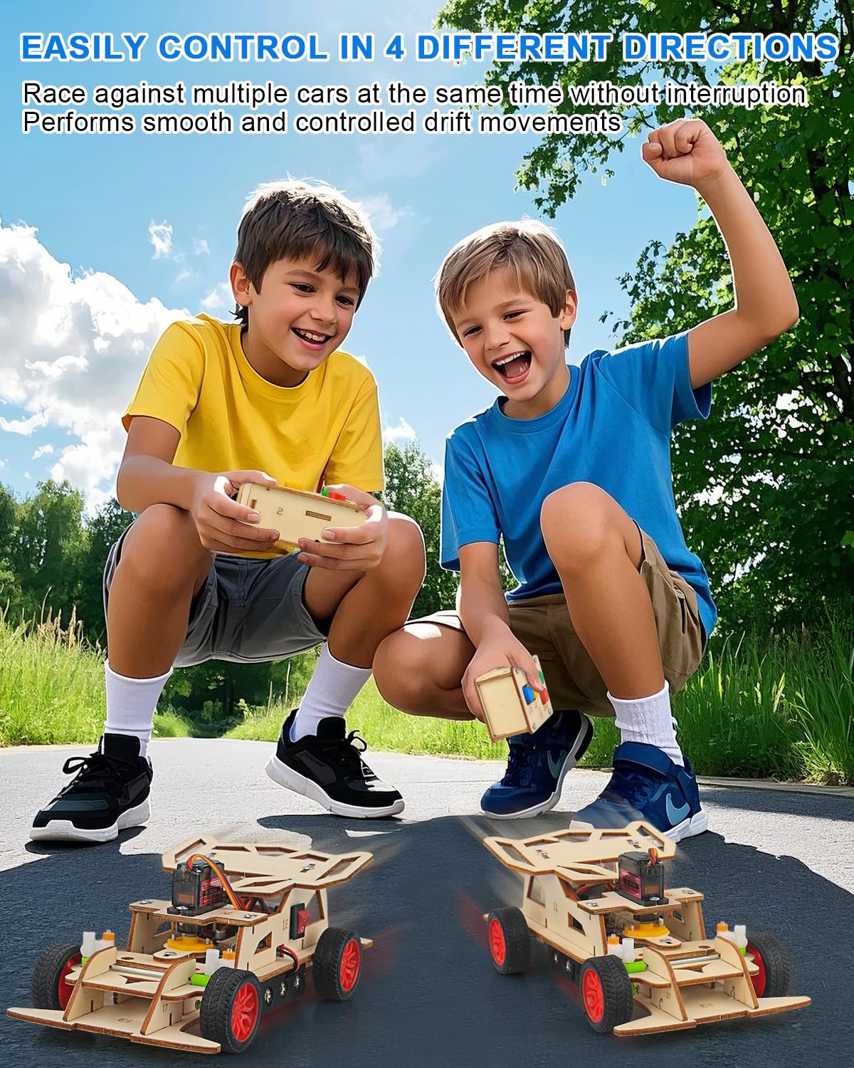 Poraxy STEM Toys for Boys Age 8-12, Building Remote Control Car, STEM Kits for Kids 8-10, Wooden 3D Puzzles 8-13 Science Projects Model, Birthday Gifts for 8 9 10 11 12 13 14 Year Old Teen Boys Girls Poraxy