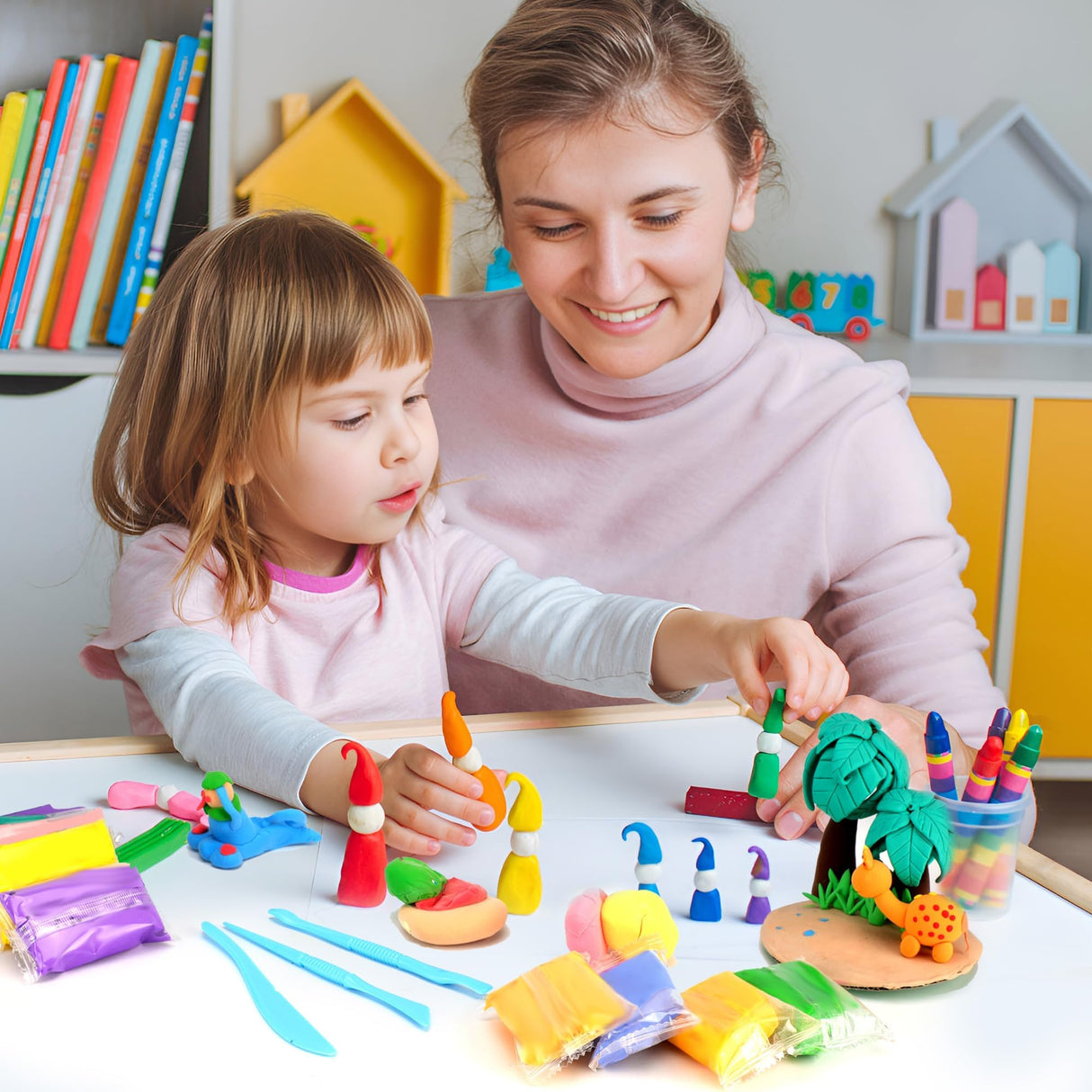 ARTPAR Air Dry Clay for Kids,90 Colors Modeling Model Magic Clay,DIY Molding Clay Starter Kit with Sculpting Tools,Soft and Non-Sticky,Art and Crafts for Boys & Girls 3-12 Years Old. ARTPAR