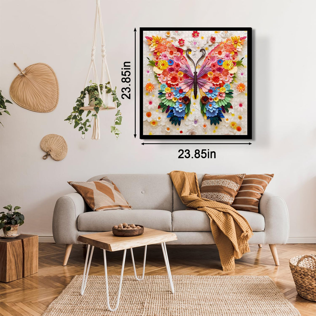 Butterfly Puzzles for Adults 1000 Pieces, Challenging Colorful Flower Butterflies Puzzles Puzzle with Paper Art, Difficult Animal Plant Jigsaw Puzzles for Adults PPuzzling