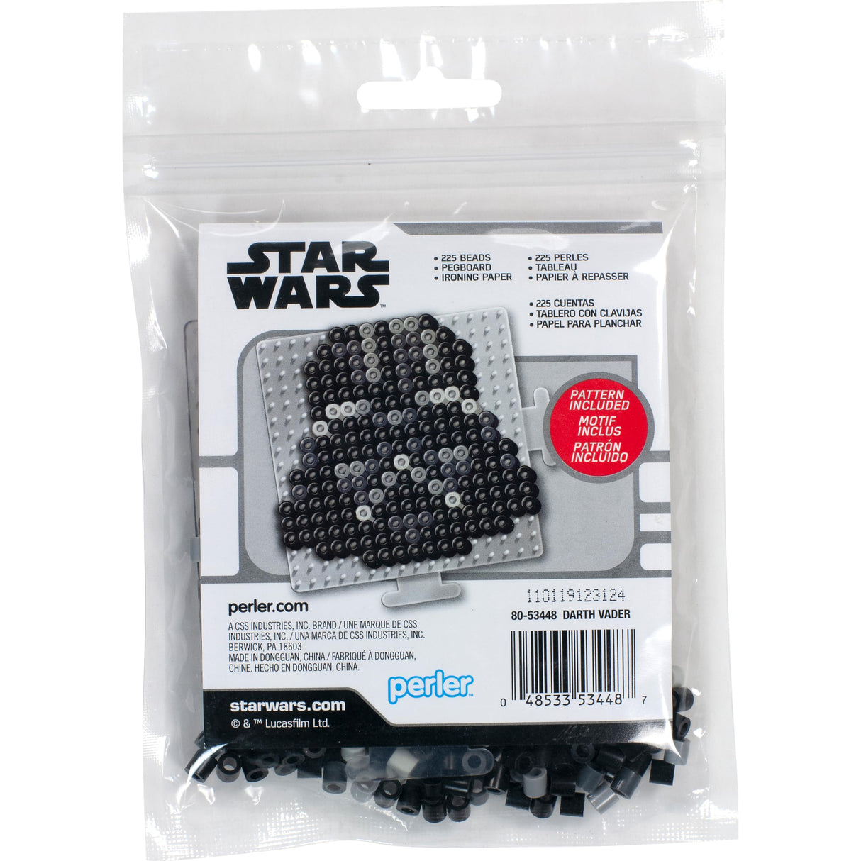 Perler 80-53448 Star Wars Darth Vader Introductory Fuse Bead Craft Activity Kit, Multicolor, 227 Pieces Perler