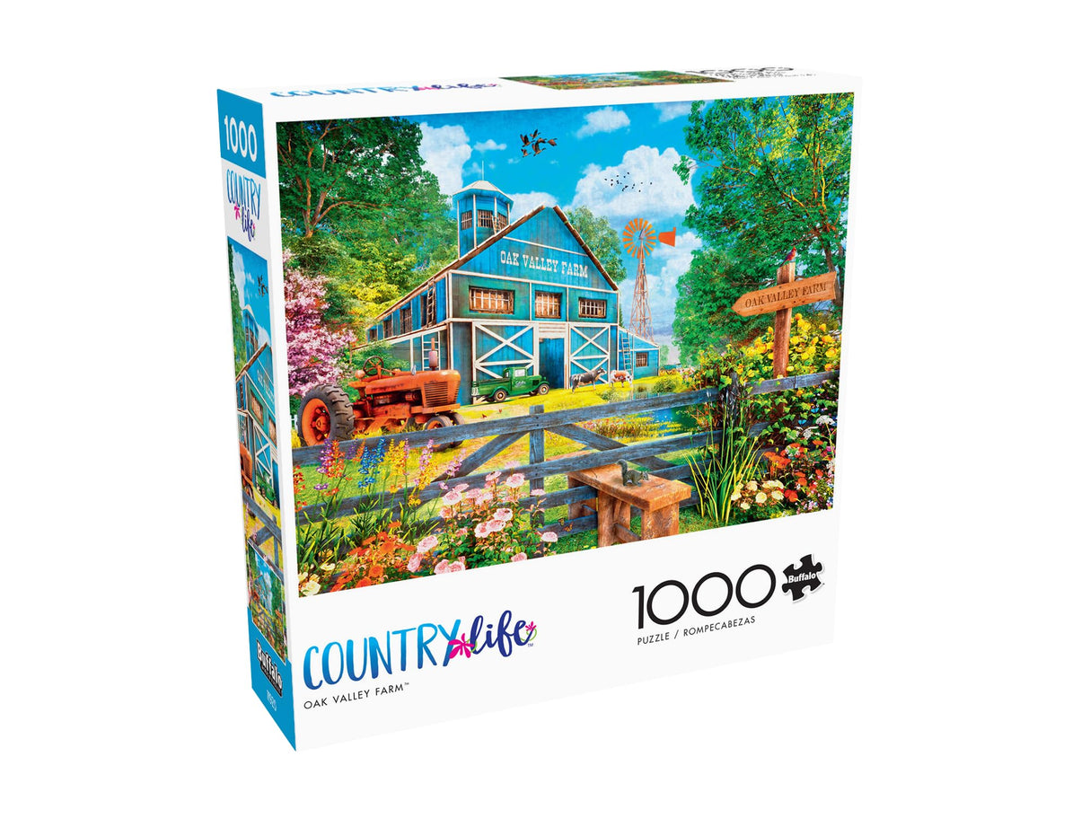Buffalo Games - Dominic Davison - Oak Valley Farm - 1000 Piece Jigsaw Puzzle for Adults -Challenging Puzzle Perfect for Game Nights - Finished Size is 26.75 x 19.75 Buffalo Games