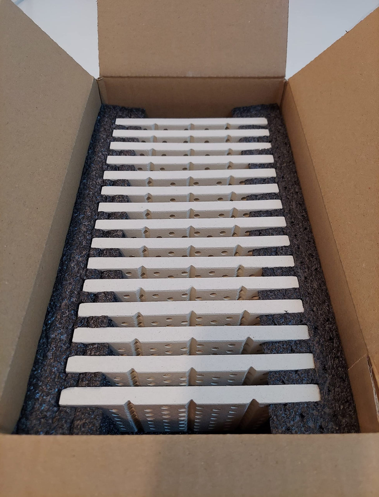 Ceramic Grill Tile Kit Upgrade to Radiant Heat Compatible with Any Gas Grill Easy to Install Enhance Grill Area and Flavor in Foods Replaces Lava Rocks and Briquettes by Easylife Tech BBQ King Grill Tiles