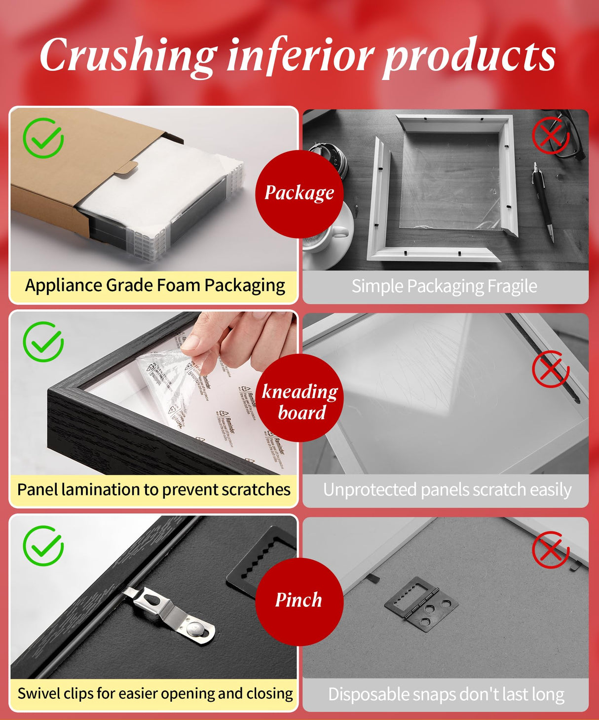 MUXIUNT 8x10 Shadow Box Picture Frame Display Case with Soft Linen Back and Thickened Panel,Black Deep Shadow Memory Box Frame 8x10 for Flower Baby Pet Wedding Photo Craft Memorial Gift MUXIUNT