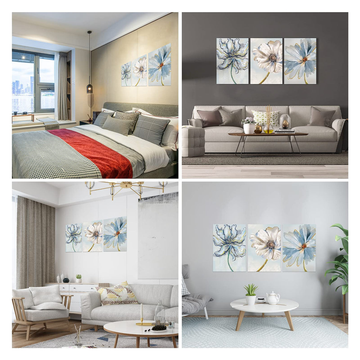 AIONCDER Acoustic Wall Art Acoustic Panels, 16x12 Inches Self Adhesive Sound Proofing Padding, 3 Piece Acoustical Soundproof Wall Panels, Decorative Sound Absorbing Panels for Home Office AIONCDER