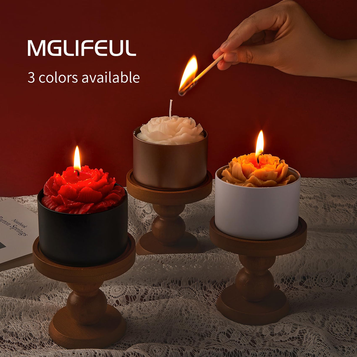MGLIFEUL Candle Tins Jars Container Vessels for Making 4 8 Oz Black Empty Candle Tins Can Gift Box Packaging Plate with Lids Wax Container Bulk Making DIY Candle Supplies Accessories(Black,4oz,12pcs) MGLIFEUL
