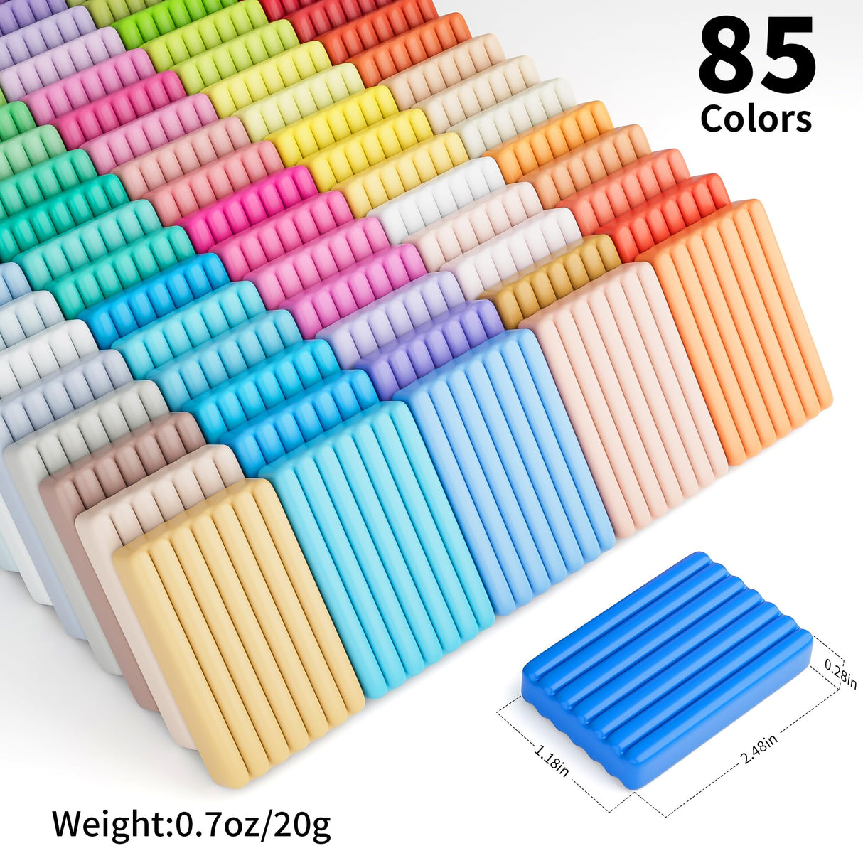 Aestd-ST Polymer Clay 85 Colors, Modeling Clay for Kids, Oven Bake Molding Clay Kit,DIY Starter Kits with Sculpting Tools and Accessories, Art and Craft Gifts for Kids and Adults. Aestd-ST