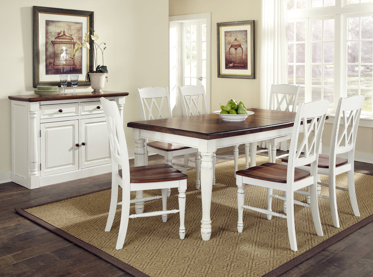 Monarch White/Oak 5Piece Dining Set by Home Styles, 7 Piece homestyles