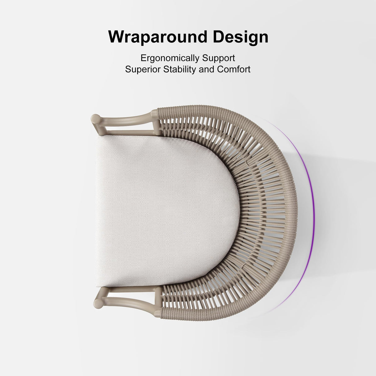 PURPLE LEAF 9 Pieces Outdoor Dining Set All Weather Wicker Patio Dining Set with Rectangular Aluminum Table and Modern Armrest Dining Chairs for Garden Deck Backyard Kitchen, Champagne PURPLE LEAF