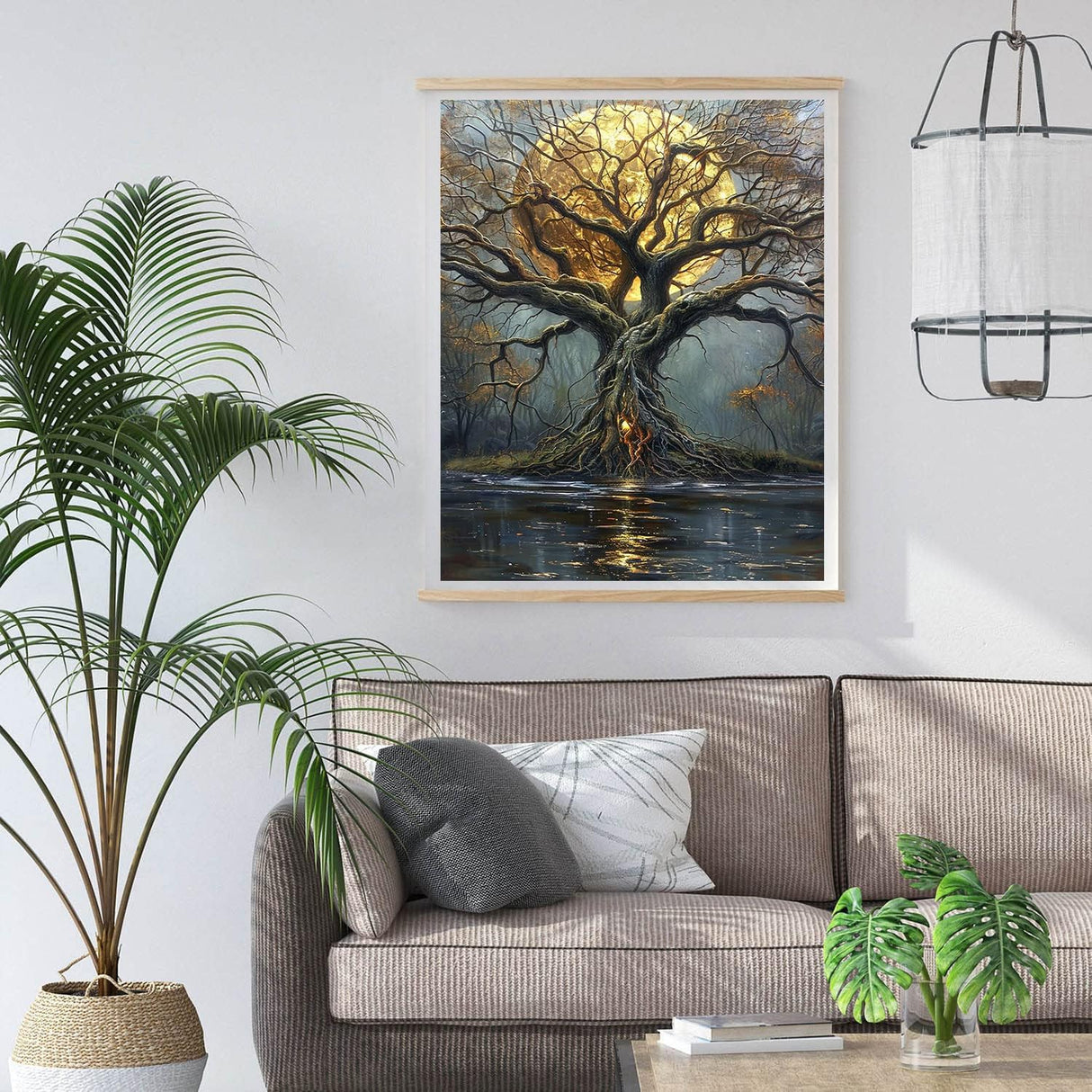 igoodom Diamond Art Kits for Adults, Tree of Life Diamond Painting Kit, Full Drill Round Tree Diamond Art Kits, DIY Gem Art and Crafts for Home Wall Decor Gift 12x16inch igoodom