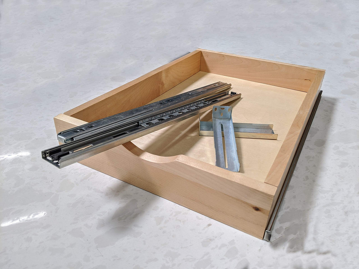 23'' Width Drawer Box Wooden Roll Out Tray Wood Pull Out Tray, Kitchen Cabinet Organizer, Kitchen Organization Storage Drawer, Pantry Organization and Storage Pull-out Shelf (Fit RTA Cabinet B27) ELYSIAN