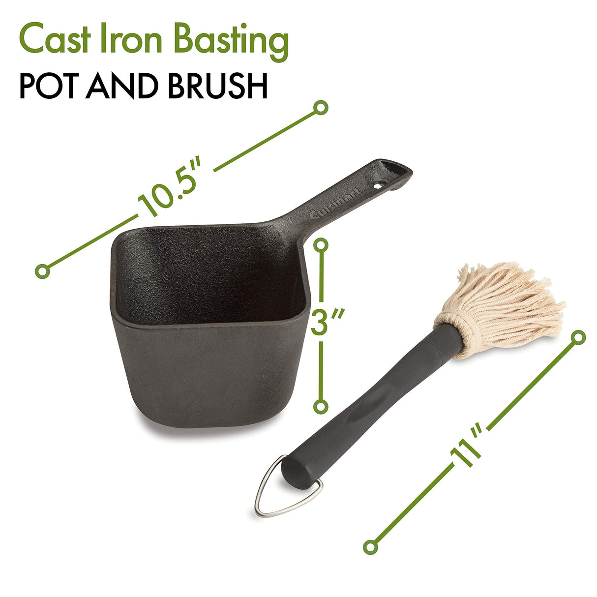 Cuisinart CBP-300 Cast Iron Basting Pot and Brush Cuisinart