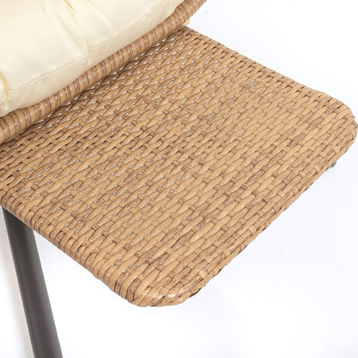 Yechen Hanging Egg Chair with Stand and Footrest for Indoor Outdoor, Foldable Wicker Rattan Patio Egg Swing Chairs Hammock Egg Chair with UV Resistant Cushion for Bedroom Porch, 350 Lbs Capacity Yechen