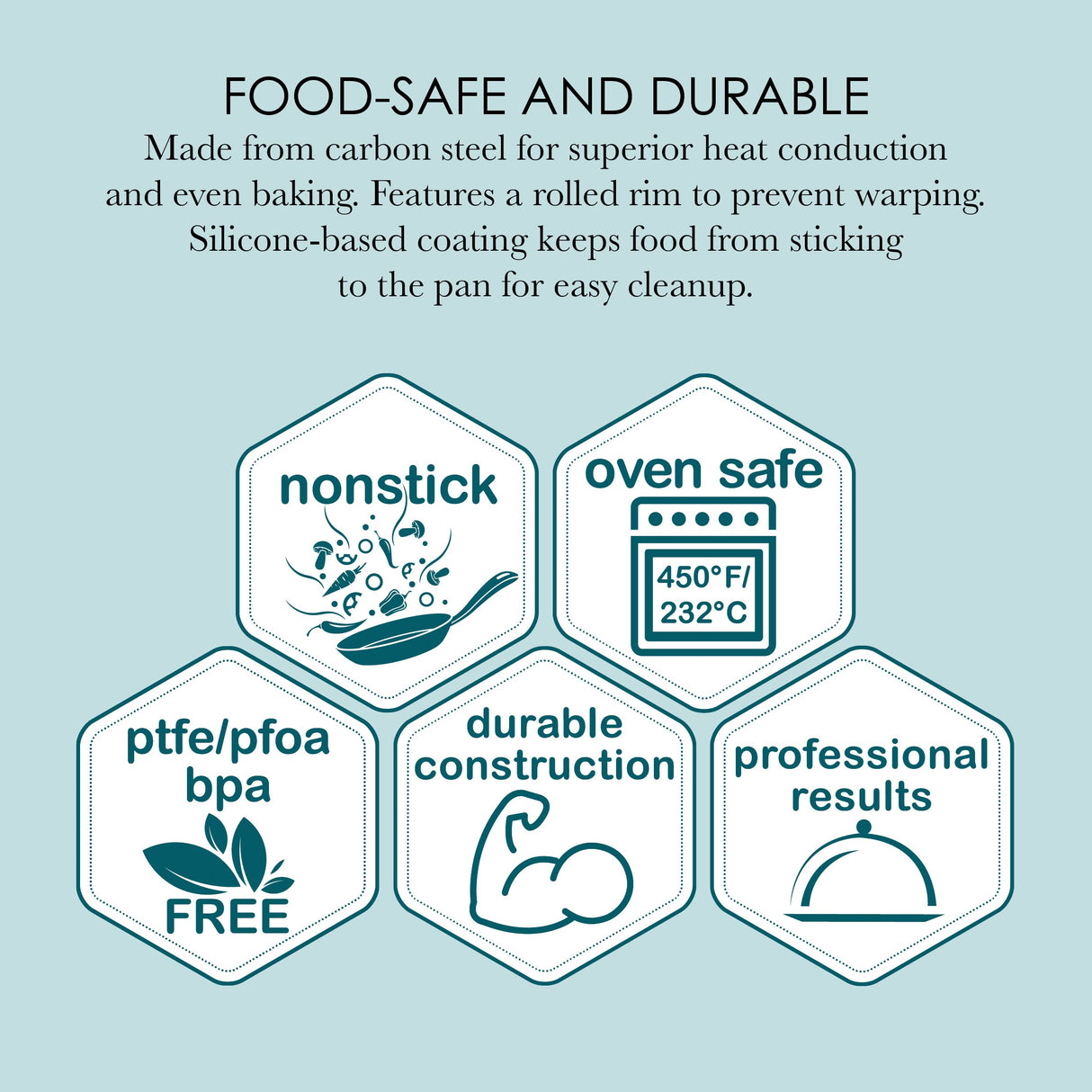 Chicago Metallic Professional Non-Stick 8-Piece Bakeware Set, Silver Chicago Metallic