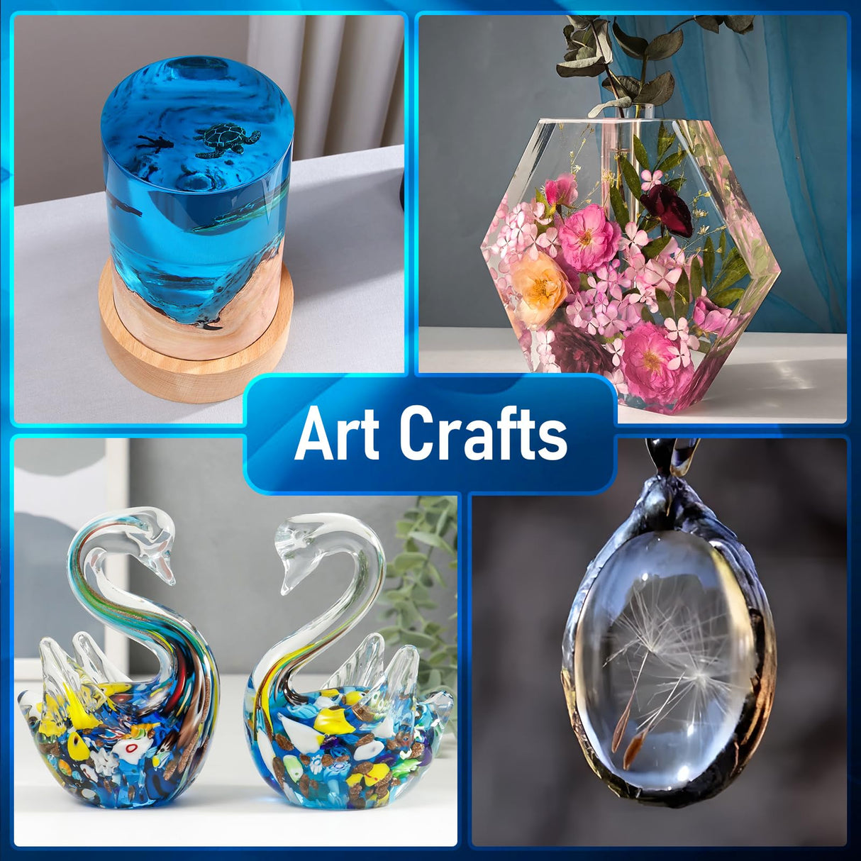 Deep Pour Epoxy Resin Kit 3 Gallon, Casting Resin Epoxy 2:1 for 2-4 inch Depth, Clear Crystal resina epoxica for Art Craft, River Table, Bar Top, Wood Bond Craftor