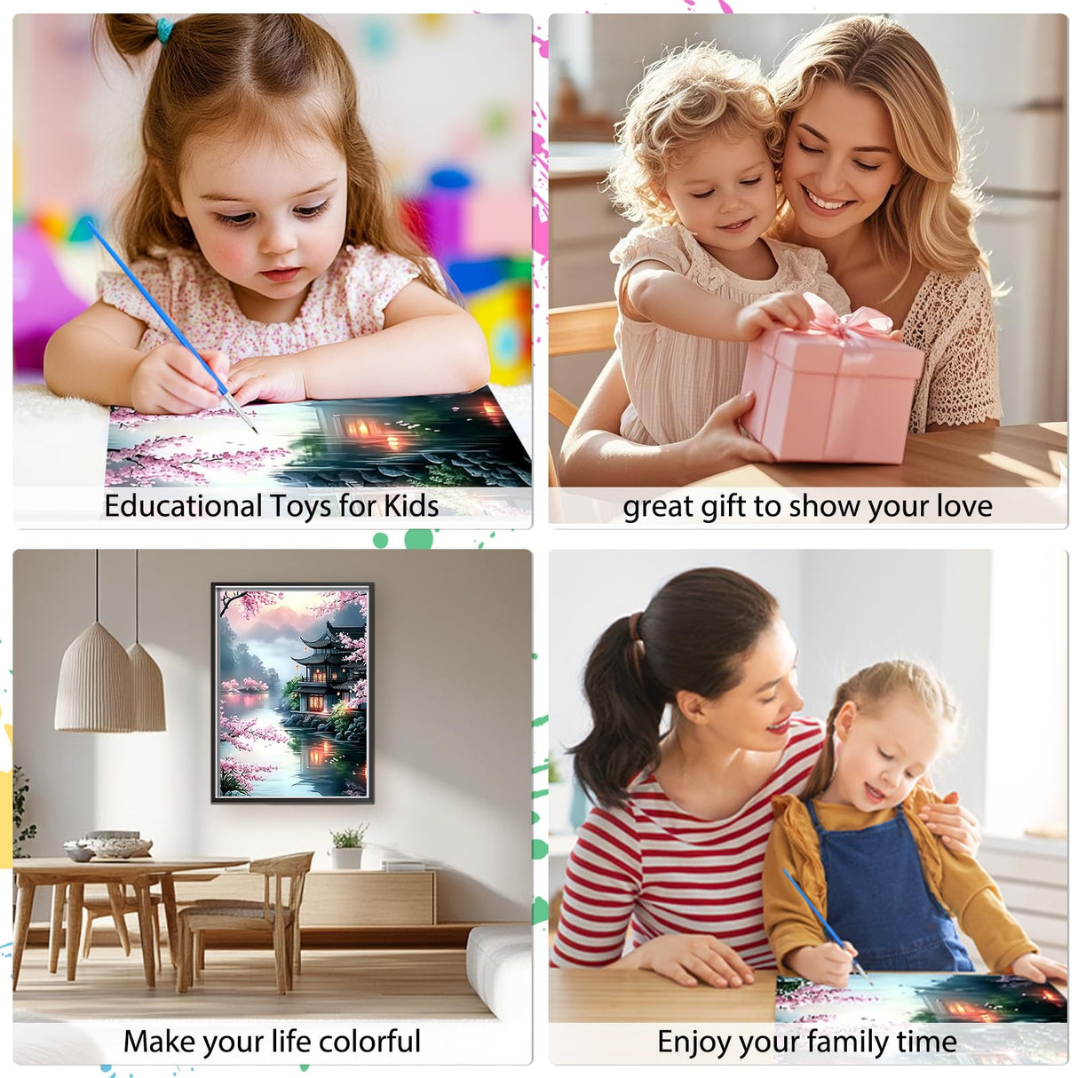 EOBROMD Paint by Numbers Kits for Adults Landscape, DIY Acrylic Paint by Number on Canvas, Painting Kits Adults Oil Paint by Numbers for Home Decor 16x20inch(Without Frame) EOBROMD