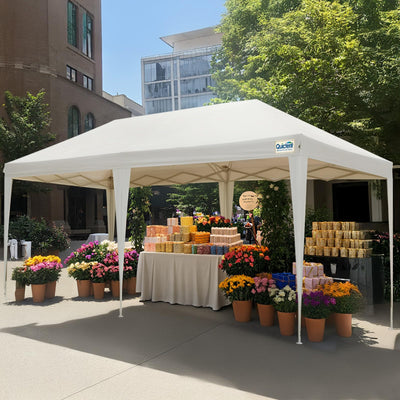 Quictent 10x20 Pop up Canopy Tent, Easy Setup and Wheeled Bag for Commercial, Outdoor, Camping, Parties, Markets and Instant Shelter