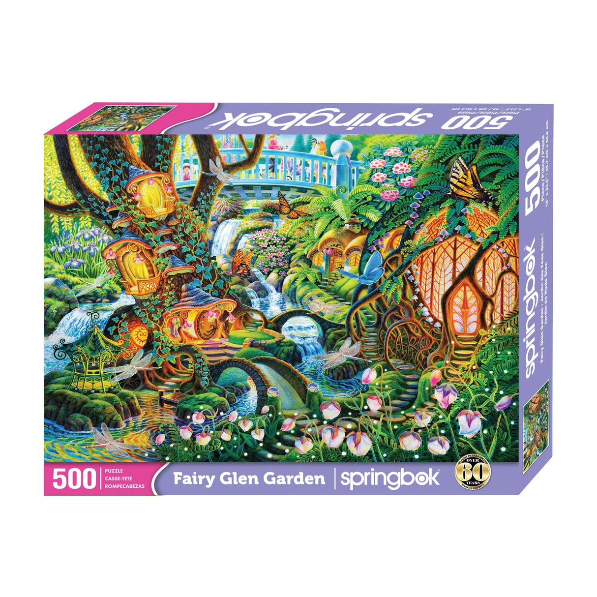 Springbok's Fairy Glen Garden 500 Piece Jigsaw Puzzle for Adults by Artist Sally Smith - Made in USA Springbok
