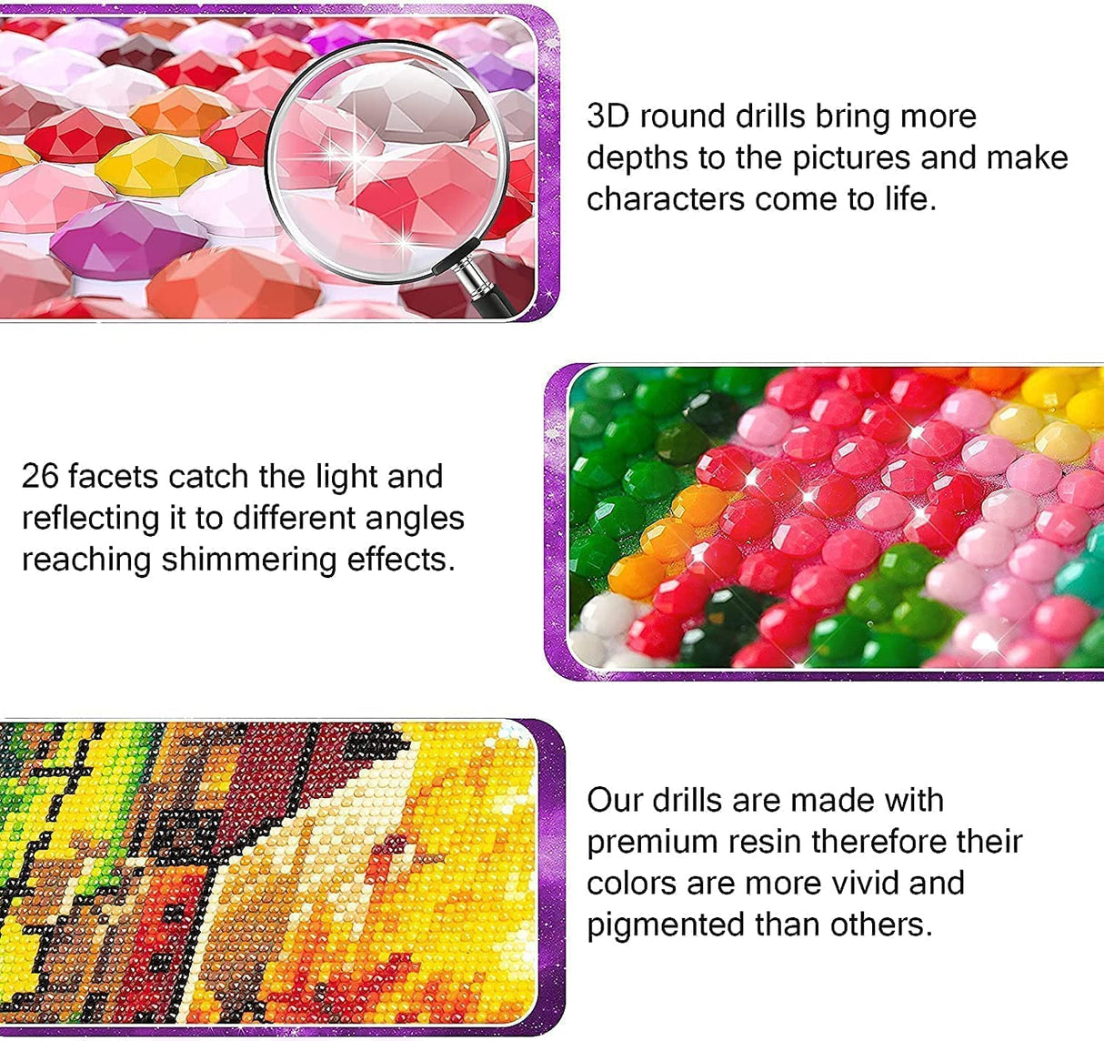 YIMORE 5D DIY Diamond Art Painting Kits for Jesus Lion Lamb 16X16 inches for Adults Kids,Full Round Drill Crystal Rhinestone Embroidery for Home Wall Decor YIMORE