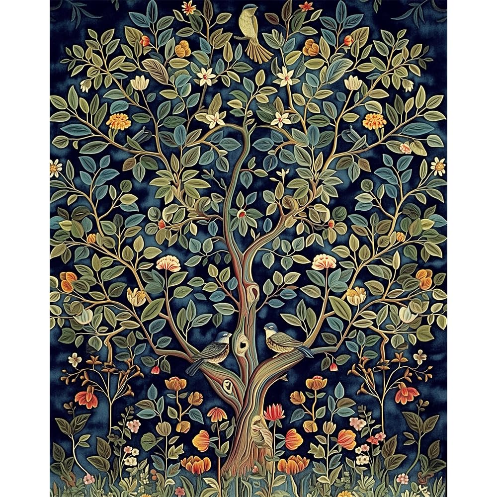 Natuyalo Paint by Numbers Kit for Adults, Paint by Numbers for Beginner Tree, Paint by Number for Adults, Plant DIY Paint by Number for Gift Home Wall Decor 16x20 Inch Natuyalo