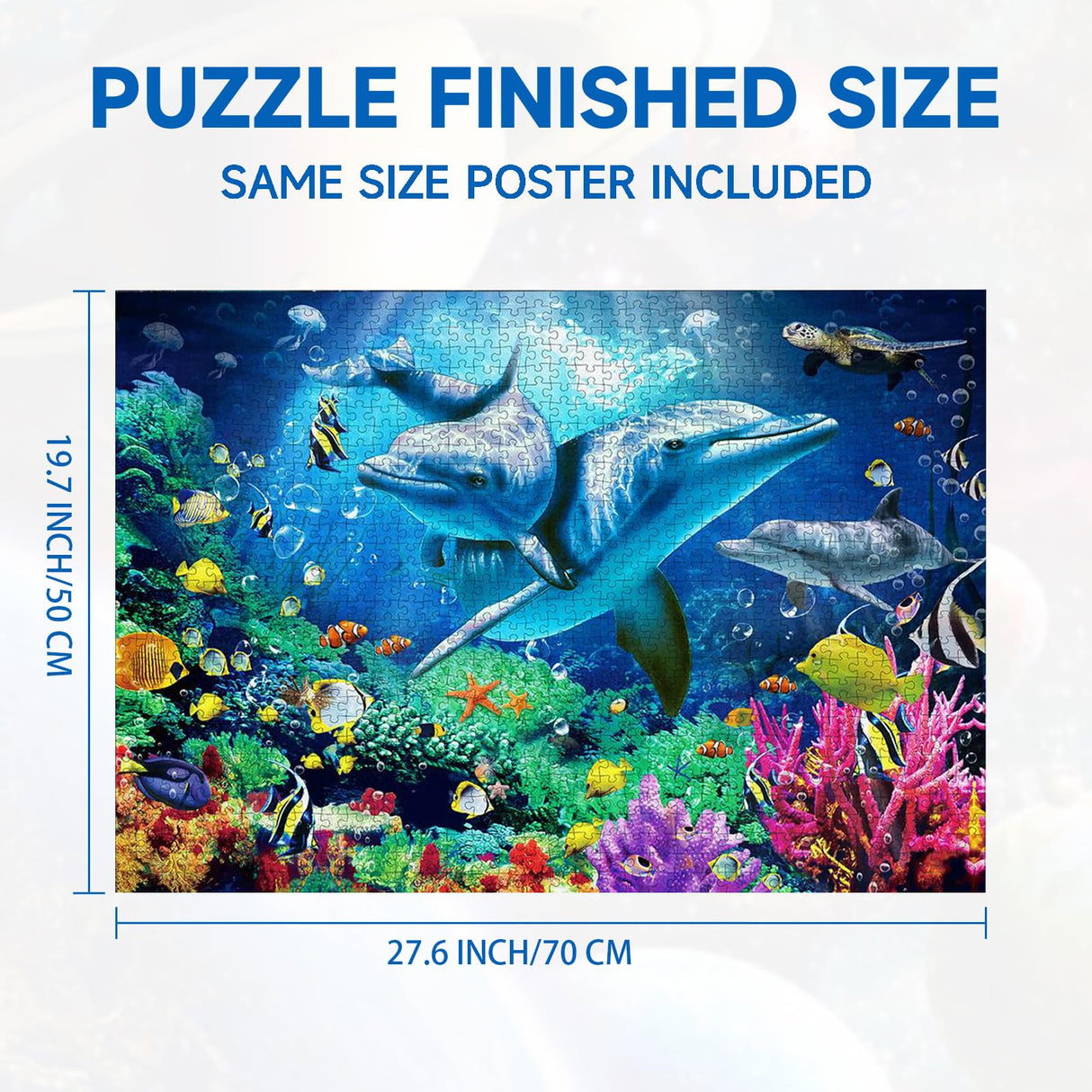 Nattork Jigsaw Puzzles 1000 Pieces for Adults, Families (Sea World) Pieces Fit Together Perfectly Nattork