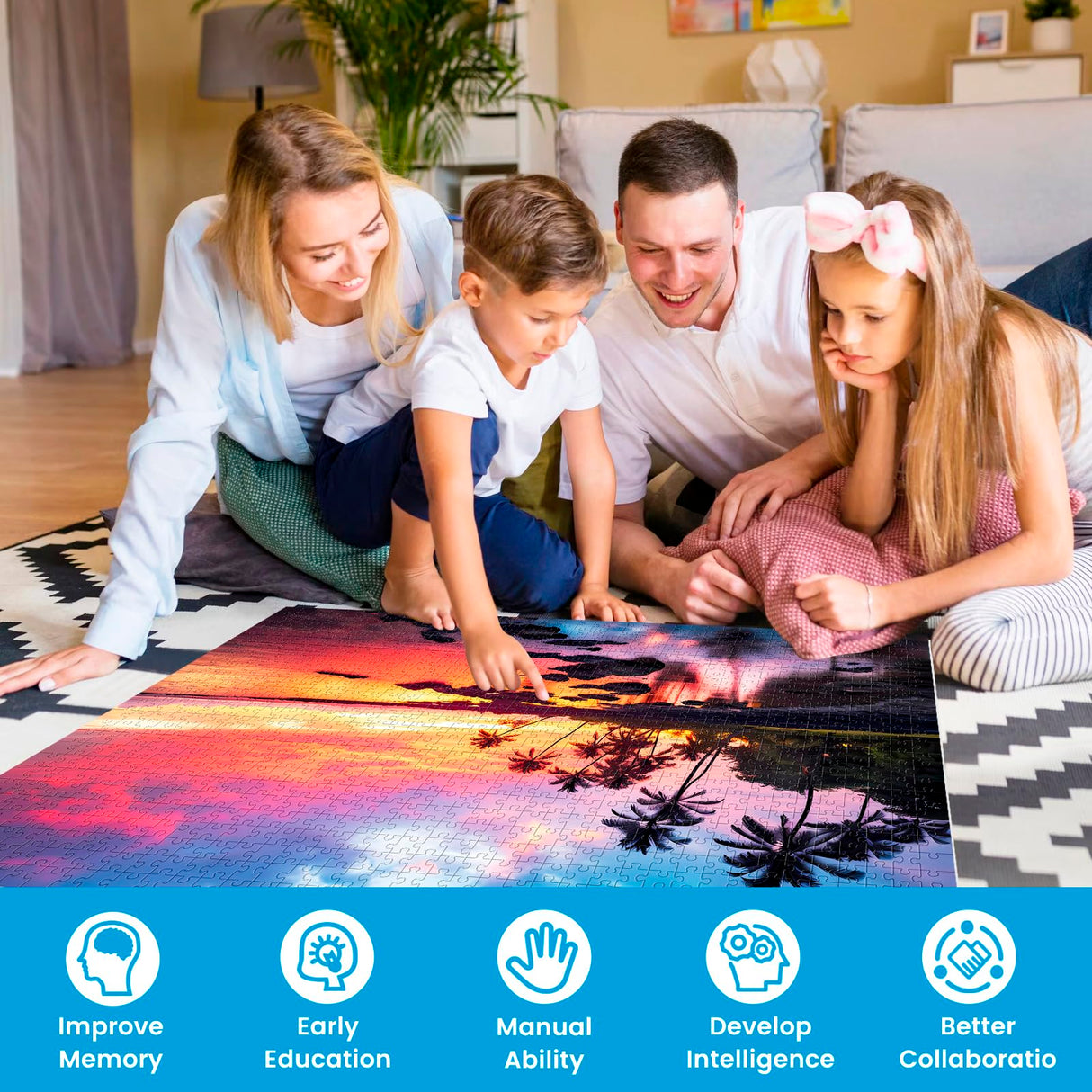 2 Pack 1000 Piece Puzzle for Adults Puzzles for Adults 1000 Pieces and up 2000 Piece Puzzles for Adults Beach CoconutTree Reef Landscape Jigsaw Puzzles Edsjegn