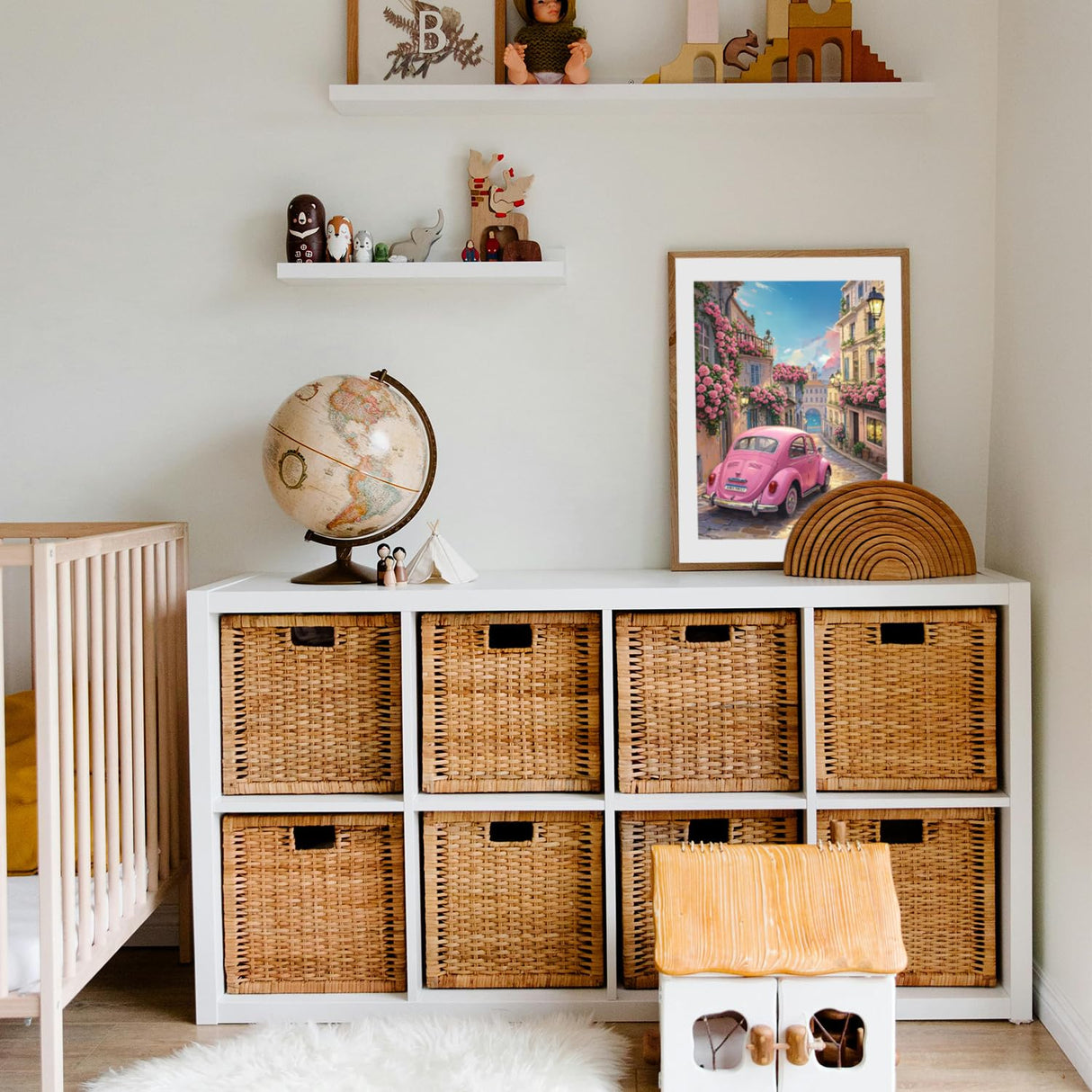 NPCSWXQ Paint by Numbers Kit for Adults Beginners, Sunset Pink Roses Pink Car Decoration Oil Acrylic Painting Crafts Number Artist Paint Kit for Home Wall Bedroom Study or Office Decor Gift 16x20Inch NPCSWXQ