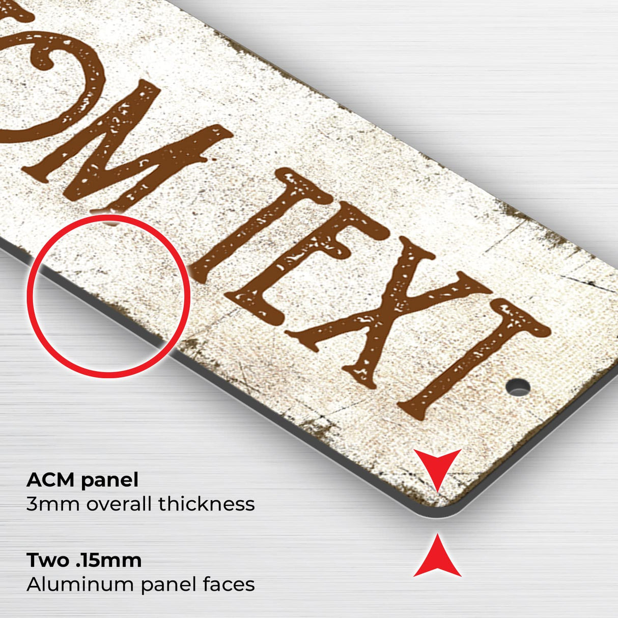 Rustic Custom Sign, Personalized Metal Signs, Cristmas Gift for Him Men Dad, Man Cave, Indoor and Outdoor Use, 4x18 Inches, ACM, Fade Resistant, Sigo Signs