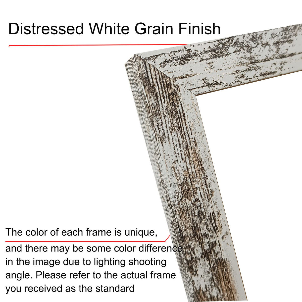 LUCKYLIFE 18x24 Frame in Distressed White, Gallery Frame for Wall Mounting, 2 Pack LUCKYLIFE