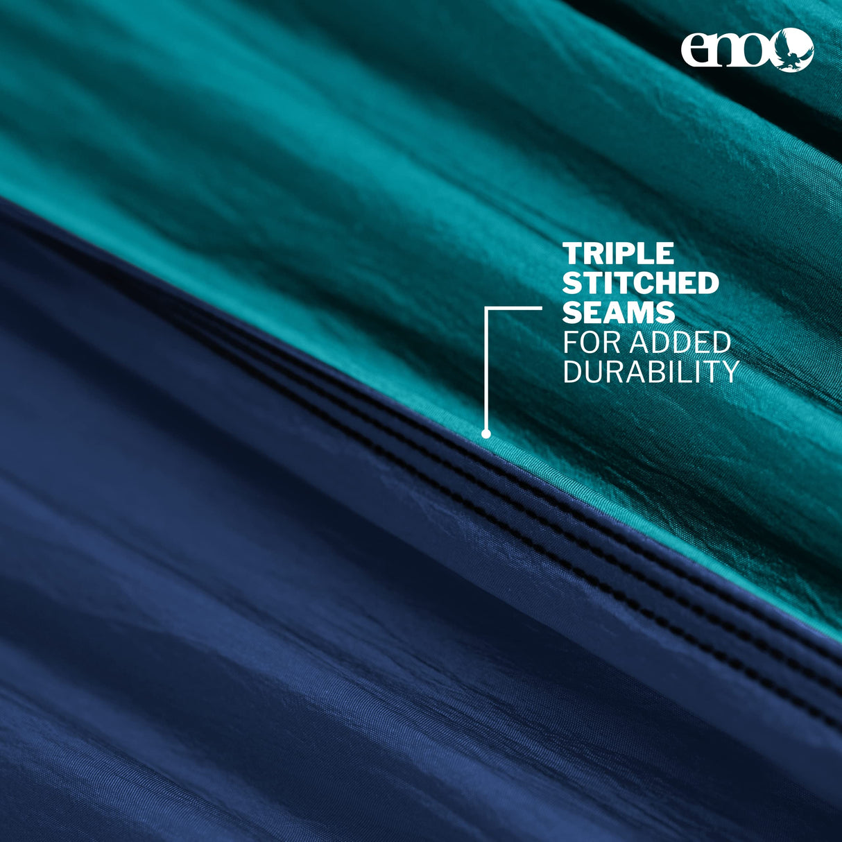 ENO SingleNest Hammock - Lightweight, 1 Person Portable Hammock - for Camping, Hiking, Backpacking, Travel, a Festival, or The Beach - Seafoam/Navy ENO