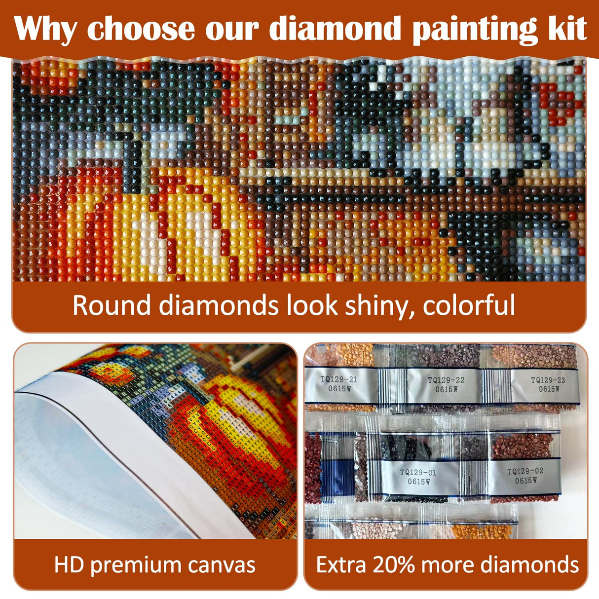 Winter Landscape Diamond Art Painting Kits for Adults, Mountain Lake Diamond Painting Kits for Adults Beginners, 5D DIY Full Drill Diamond Dot Gem Art Kits for Adult, Home Wall Decor 13.8x13.8 Inch AWLNKMC