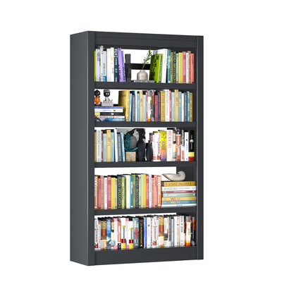 LyAosdFu Book Shelf, 5-Tier Sturdy Bookcase, Adjustable Bookshelf, Large Capacity per Shelf, Modern Book Cases for Living Room, Home Office, Garage, Ideal for Home Organization & Stylish Upgrades