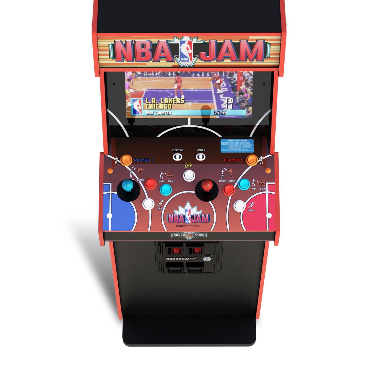 ARCADE1UP NBA Jam Deluxe 2-Player Control Panel Arcade Machine, built for your home, 5 foot tall cabinet with 3 classic games ARCADE1UP