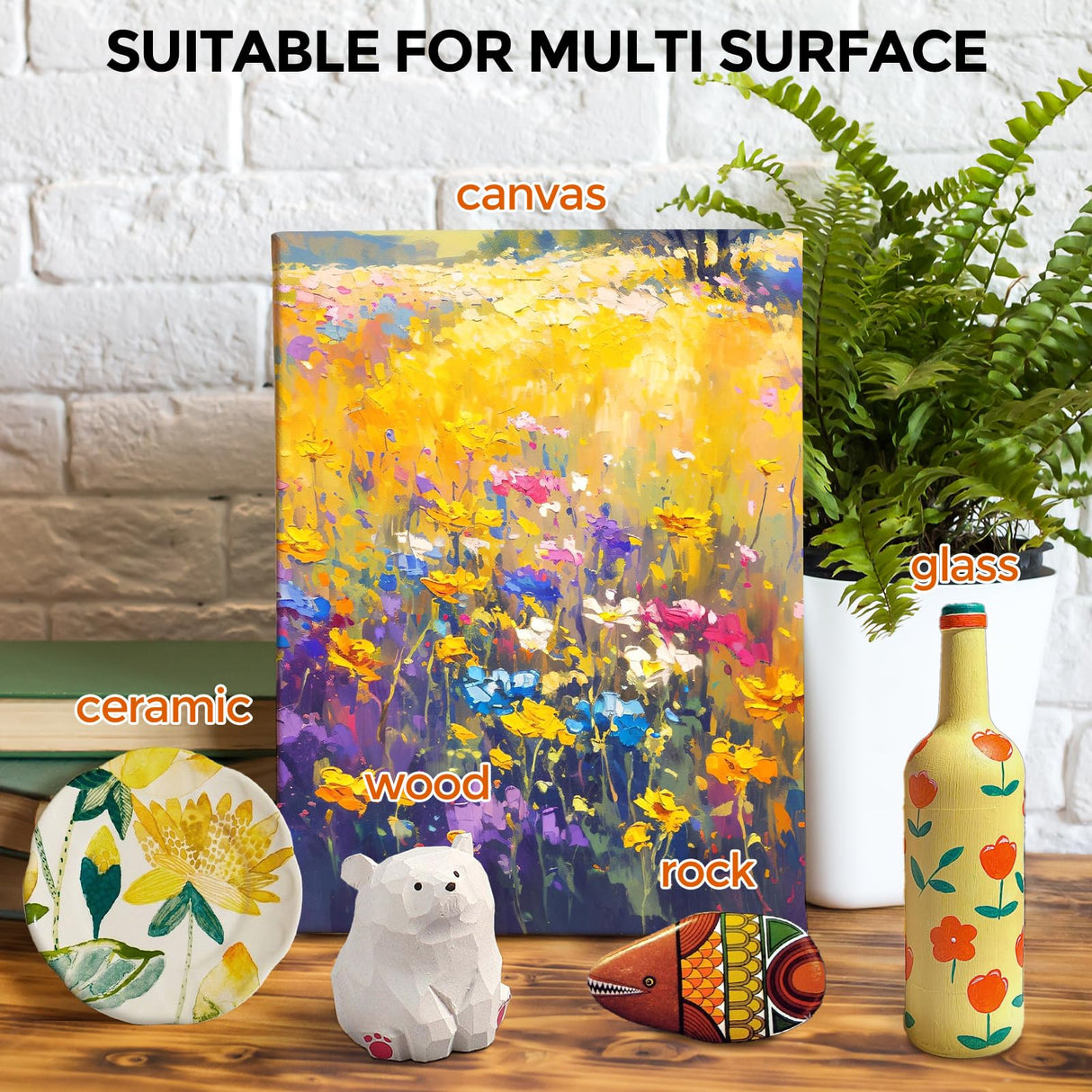 Smallbudi 15 Colors Large Acrylic Paint Set (16.9 oz,500 ml), Bulk Acrylic Paint Non-Toxic Art Painting Supplies on Multi Surface Canvas Wood Craft Fabric Rock for Artist Beginner with Color Wheel Smallbudi