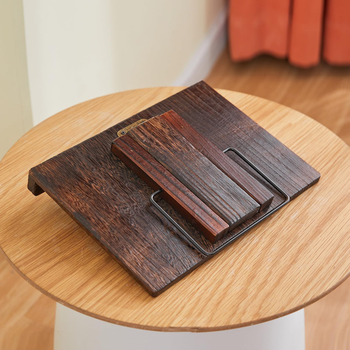 GZQWDC Wooden Book Stand Holder Adjustable,Portable Desktop Organizer for Cookbooks/Tablets,Hands Free Reading Rest with Ergonomic Design, Fits Books & iPads GZQWDC