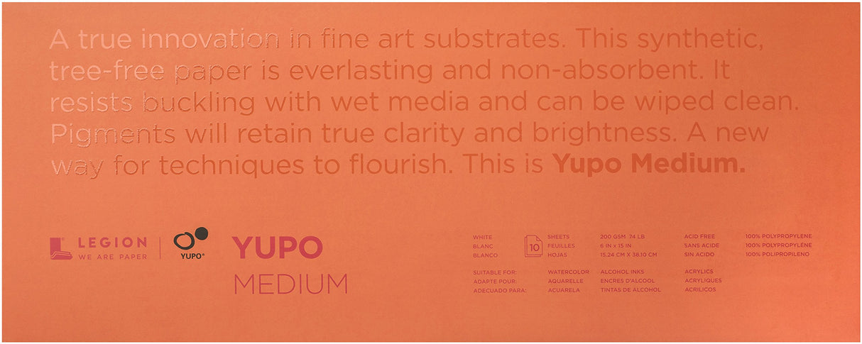 Yupo Paper Painting and Drawing, Multicolor 6x15 in Yupo Paper