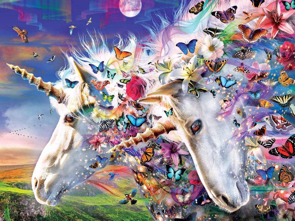 Masterpieces 300 Piece EZ Grip Jigsaw Puzzle - Unicorns & Butterflies - 18"x24" Masterpieces