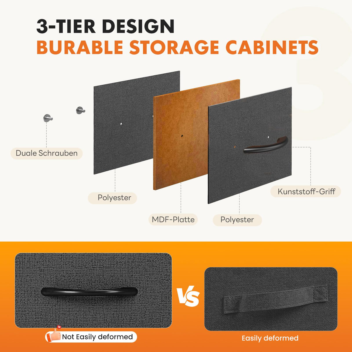 Sweetcrispy 8 Drawer Dresser with Fabric Bins Fabric Storage Tower Organizer for Bedroom Closet Hallway Entryway Tall Chest of Drawers with Steel Frame Wood Top Easy Pull Handles,Grey Sweetcrispy