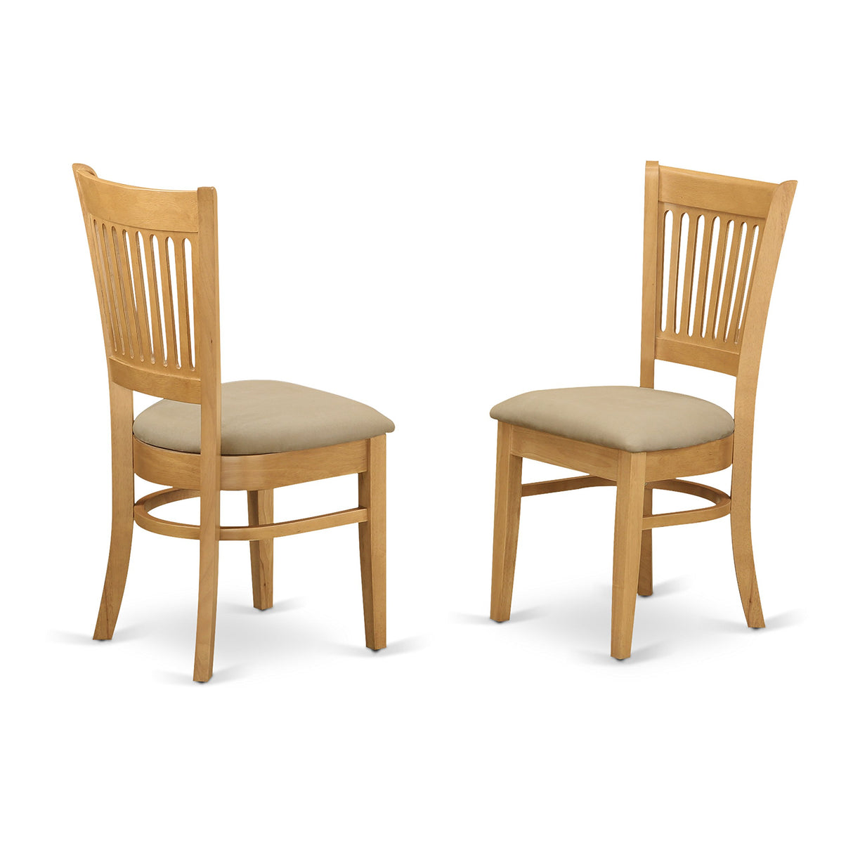 East West Furniture ANVA3-OAK-C 3 Piece Kitchen Table Set for Small Spaces Contains a Round Dining Room Table with Pedestal and 2 Linen Fabric Upholstered Chairs, 36x36 Inch, Oak East West Furniture