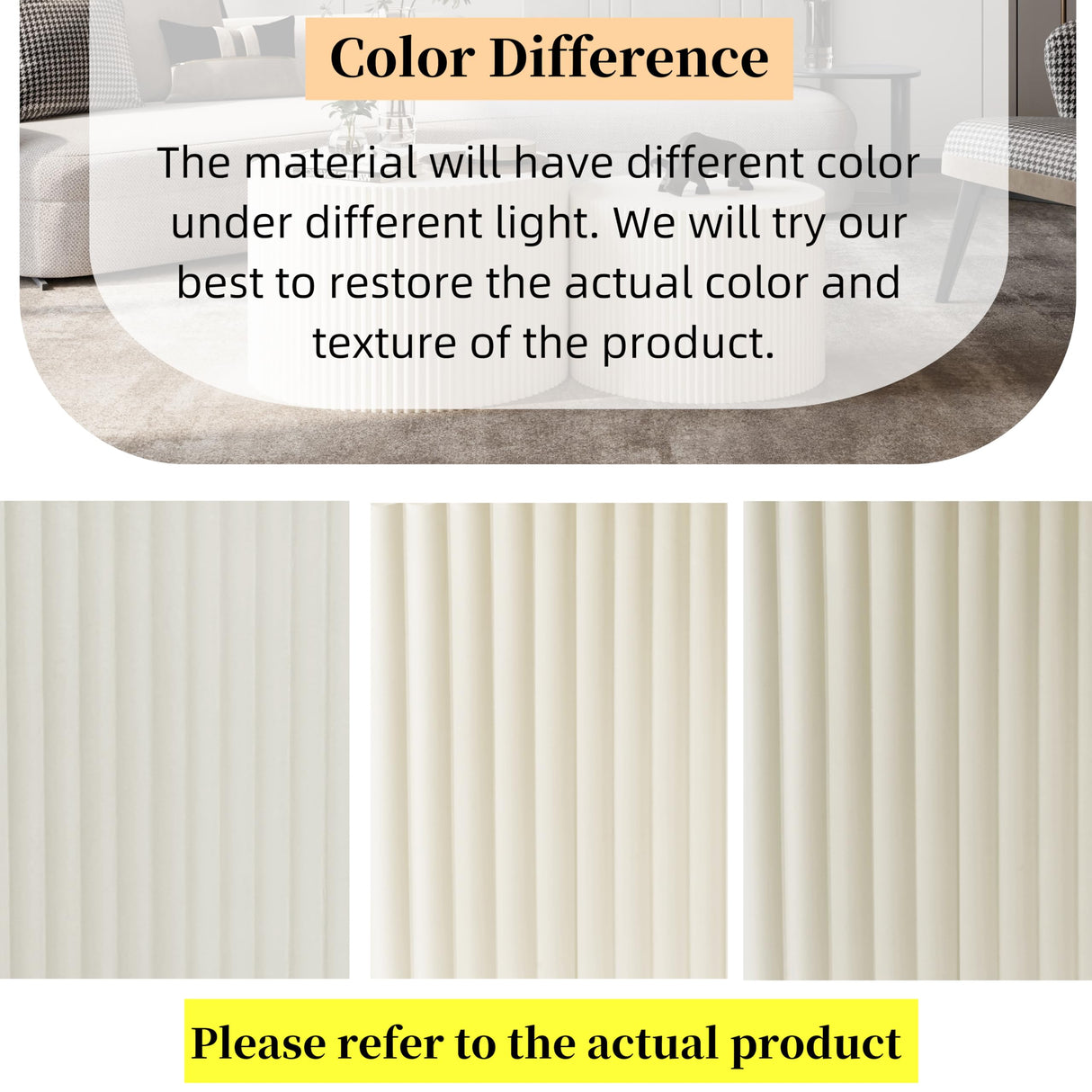 Nesting Coffee Table Set of 2, Modern Drum Side Table End Table, Wave Stripe Round Coffee Table for Living Room, Bedroom, Beige KIGFTSOD