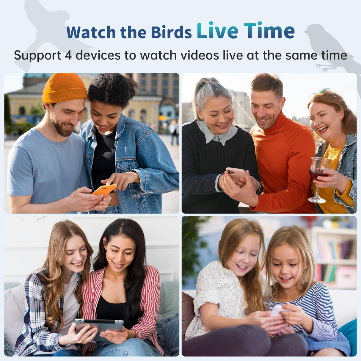 Smart Bird Feeder with Camera Solar Powered & AI Bird Identification, 2.4Ghz WiFi Camera Bird Feeder, 2K Hd Live Video Bird Feeder Camera, Nstant Arrival Alerts - Best Gifts for Bird Lovers NAVFS