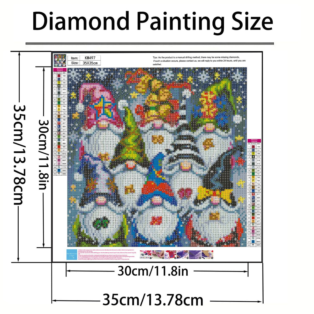 Diamond Paintings Kits for Beginners,Christmas Gnome Diamond Arts Kits for Adults,5D DIY Winter Dwarf Paint by Diamond,Full Drill Diamond Painting Dot Gem Art,for Home Wall Decor13.8x13.8 Inch GXGLLPZBY