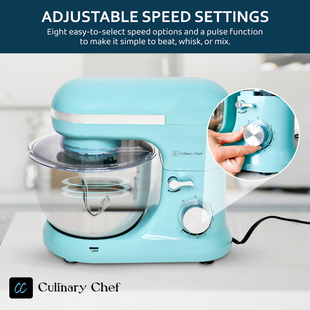 Frigidaire 4.5L Retro Stand Mixer (Blue) CULINARY CHEF