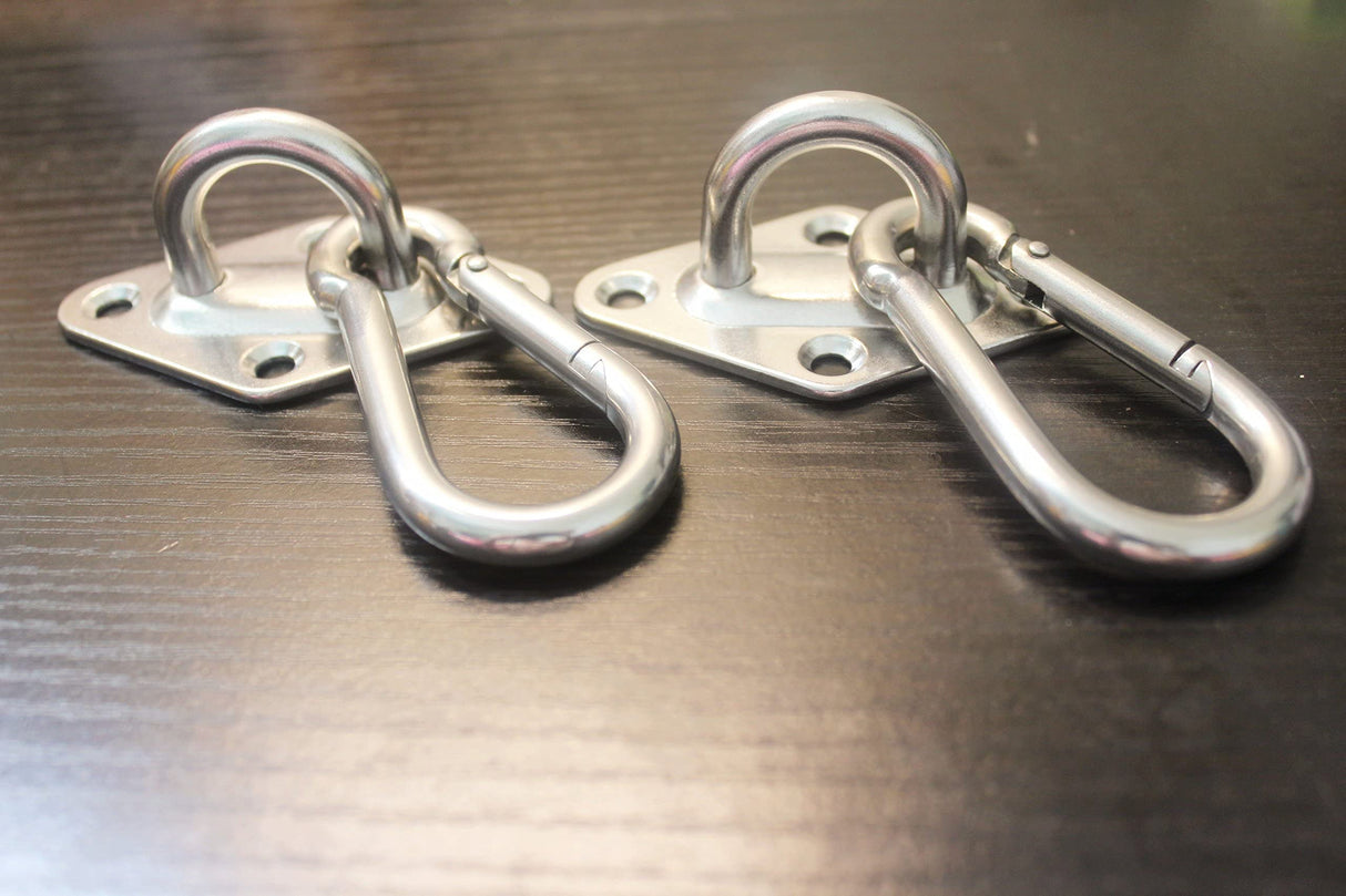 MHMYDZ 1000 lb Capacity Heavy Duty Hammock Hanging kit Ultra Durable Hammock Hooks Carabiners for Hammock Stand Hammocks Swing Chair,Multiple Indoor Outdoor Suspension Ceiling Hooks MHMYDZ