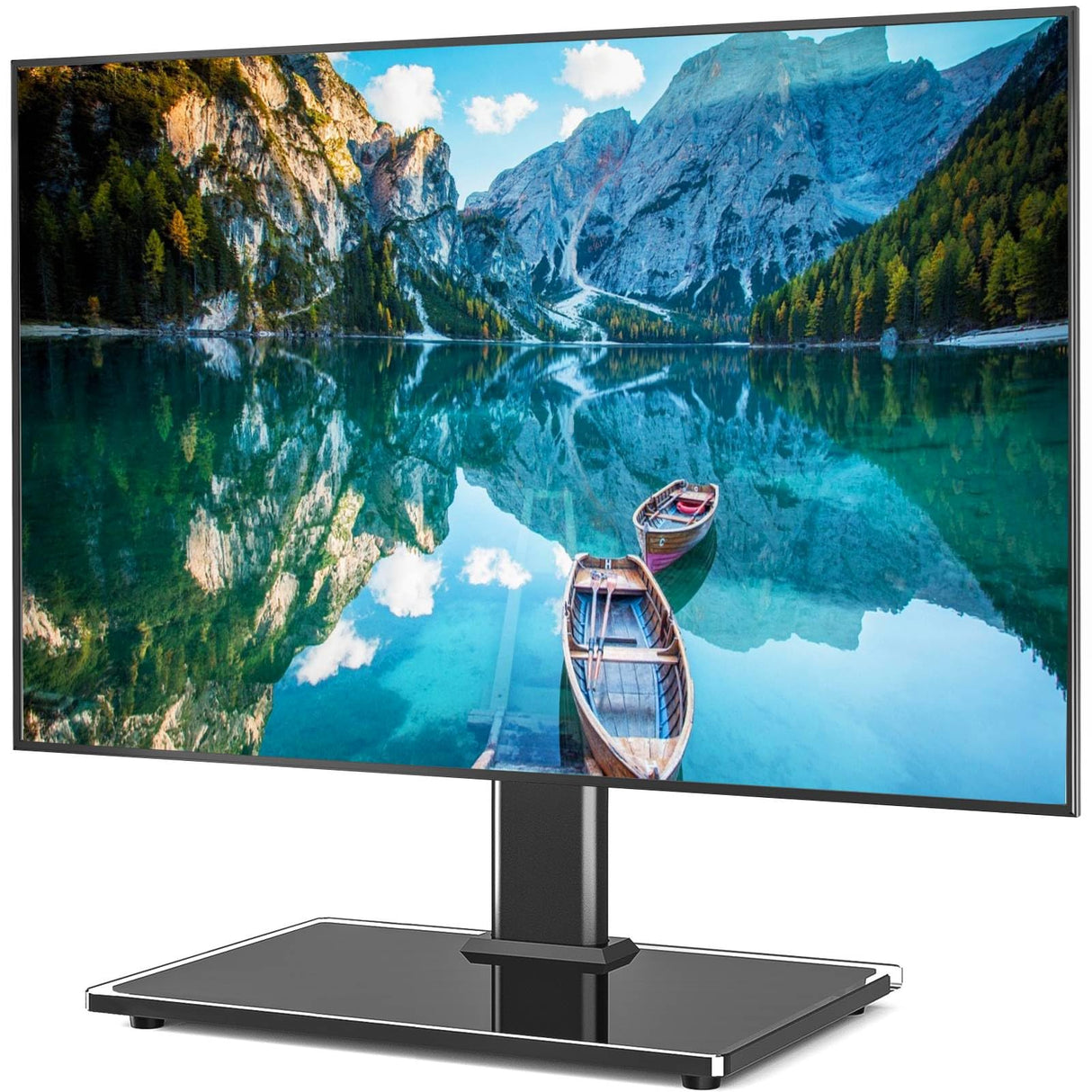 Rfiver Universal Table Top TV Stand TV Base Replacement for Most 27 30 32 39 40 42 43 49 50 55 60 Inch LCD LED Plasma Flat Screen TVs, Vesa Mount Holds up to 88 lbs, Height Adjustable Rfiver