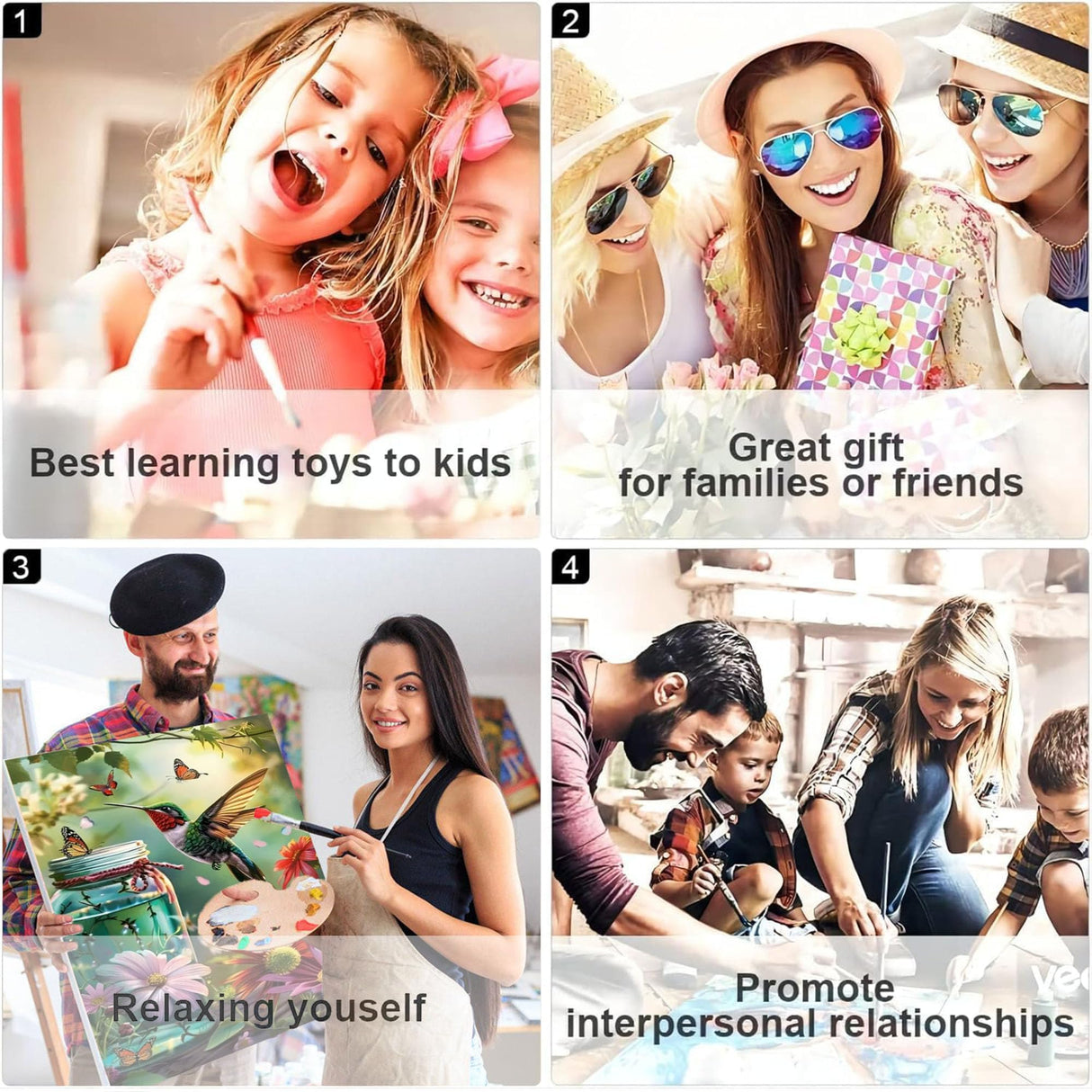 Arttoplus Hummingbird Paint by Numbers Kit for Adults Beginner-Hummingbird Paint by Number for Adults Canvas,DIY Oil Painting by Numbers for Adult for Gift Home Wall Decor(16x20inch) Arttoplus