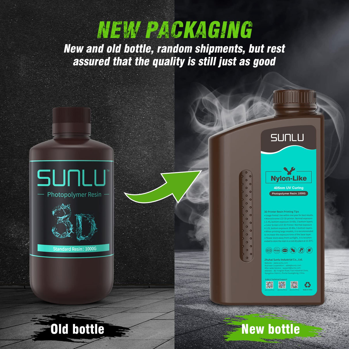 SUNLU 3D Printer Resin, Strong Durable Nylon Like 3D Resin for LCD DLP SLA Resin 3D Printers, 395-405nm UV Light Curing 3D Printing Liquid Photopolymer Resin, Good for Functional Parts, 1000g, Grey SUNLU