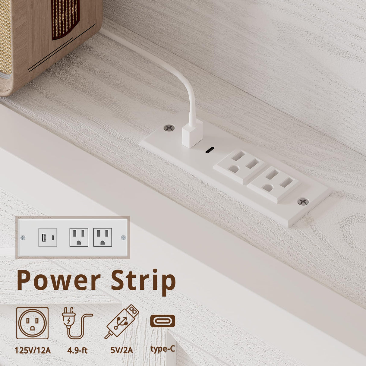 IRONCK Twin Size Daybed with Storage Drawers, Sturdy Metal Bed Frame with X-Shaped Headboard and Charging Station, Upholstered Farmhouse Daybed for Living Room, Bedroom, and Guest Room, White/Walnut IRONCK