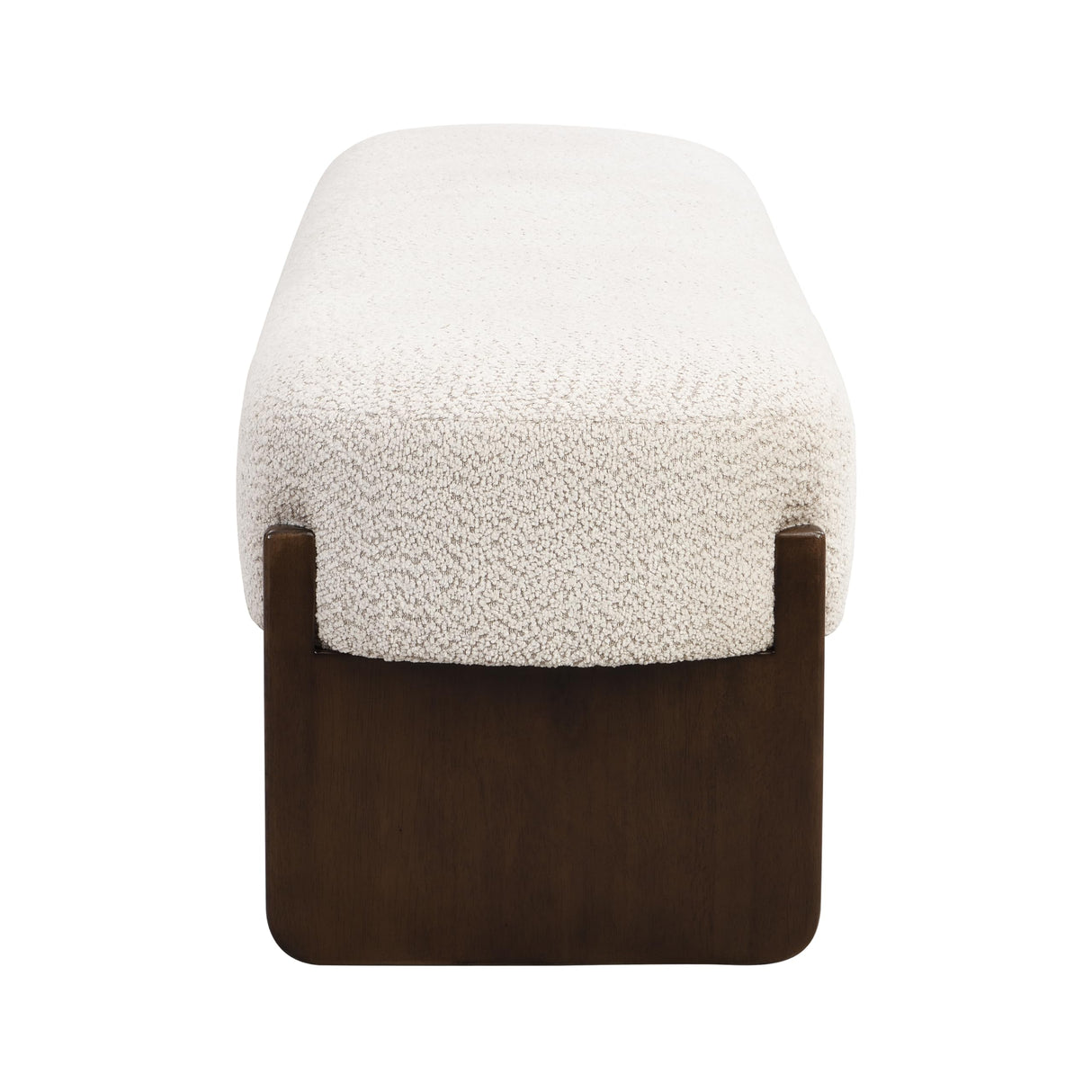 Christopher Knight Home Arden Minimalist Style Rectangular Loop Yarn Fabric Ottoman Bench, Rubberwood Frame, Entryway Bench, Living Room Sofa Extra Seat, End of Bed Footstool, Beige+Brown Christopher Knight Home