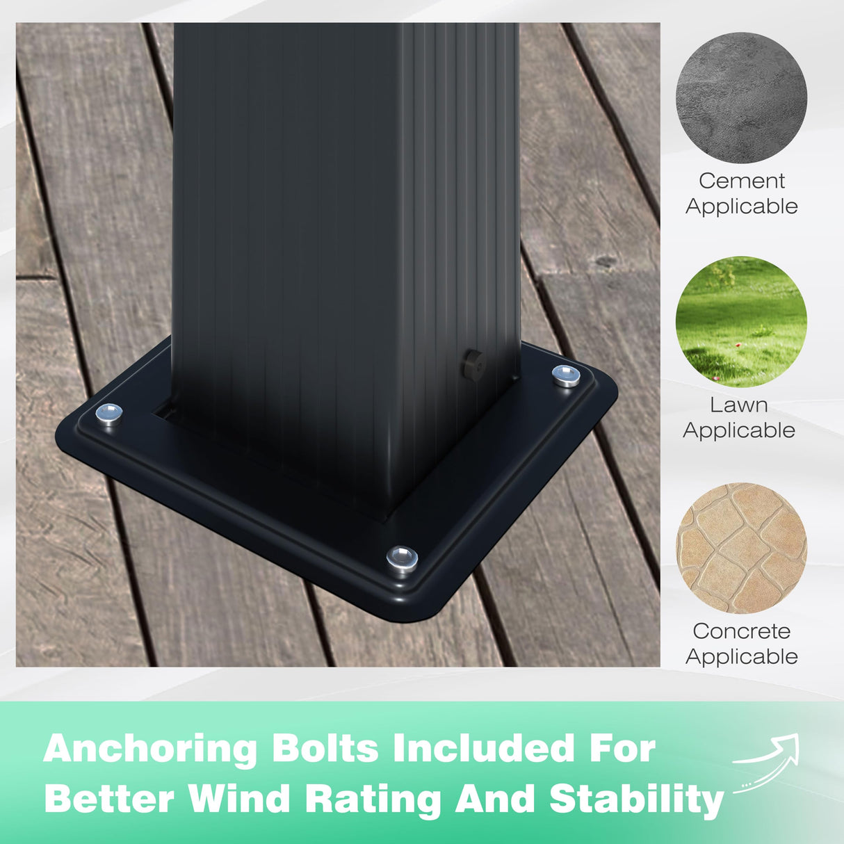 Yardenaler 12’ X 16’ Retractable Pergola with Adjustable Canopy for Backyard Deck Garden Grey Yardenaler